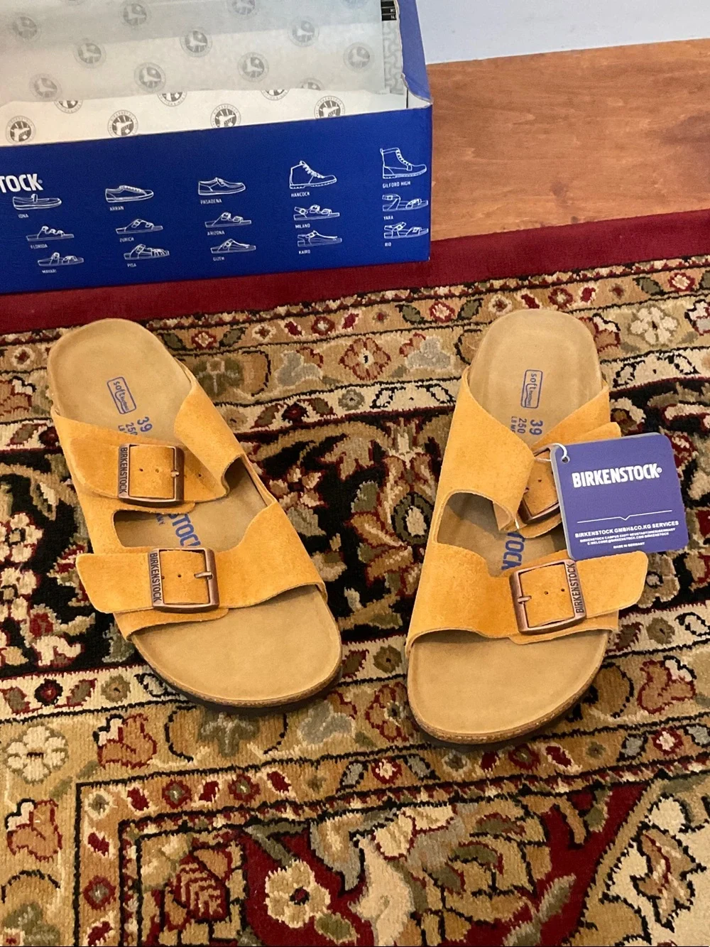 Birkenstock Arizona Suede Sandals in Mink